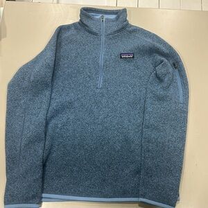 Patagonia Better Sweater womens M Blue 1/4 Zip Fleece Pullover Jacket - snug fit